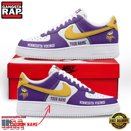NFL Minnesota Vikings New Design Custom Air Force 1 Running Sneakers Shoes