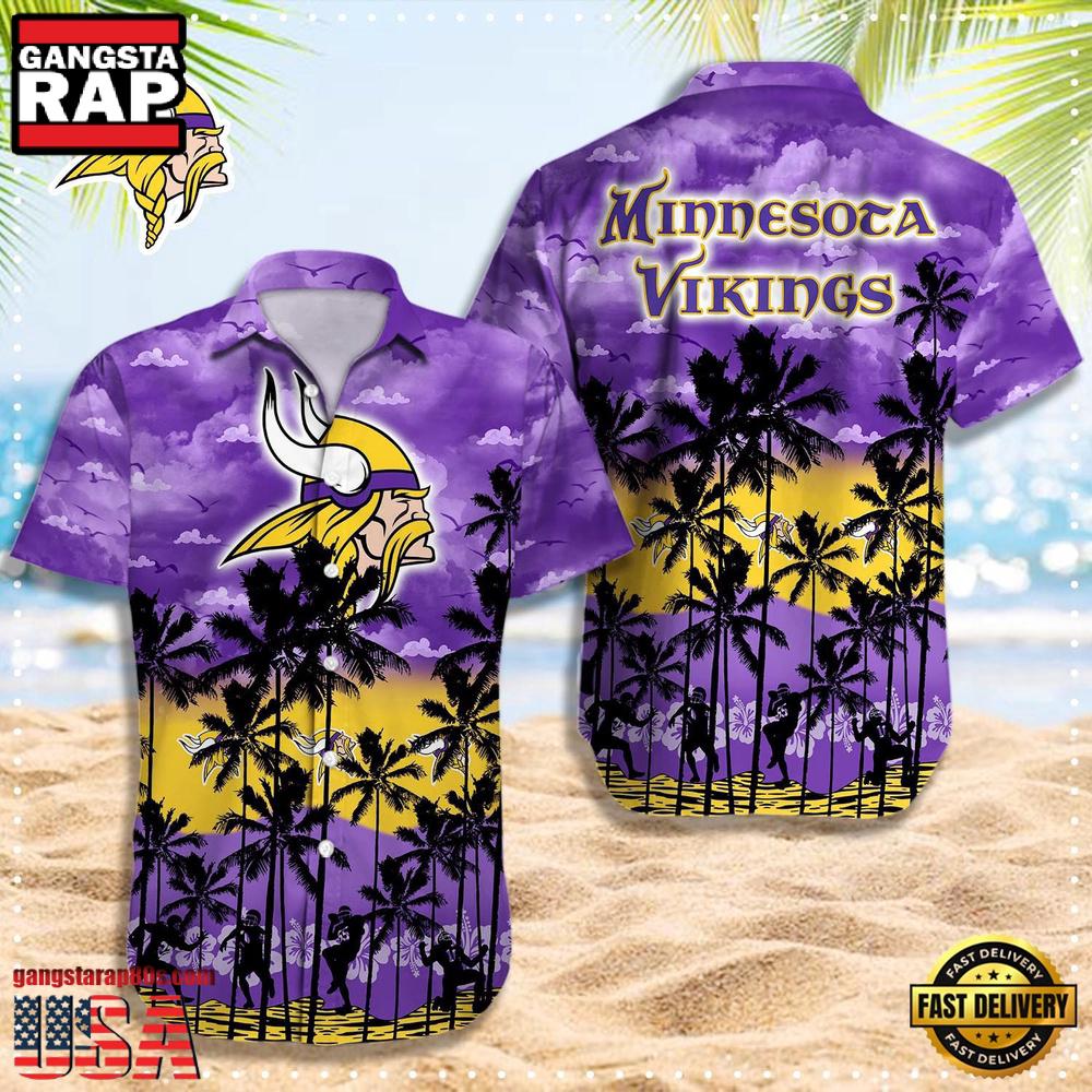 NFL Minnesota Vikings Logo Team Aloha Hawaiian Shirt