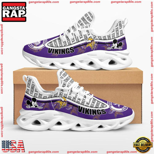 NFL Minnesota Vikings Mickey Mouse Max Soul Shoes Running Sneakers