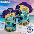 NFL Minnesota Vikings Palm Tree Summer Beach Aloha Hawaiian Shirt
