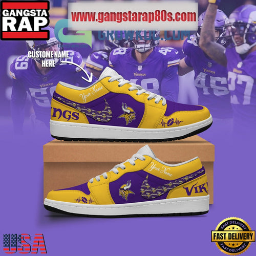 Minnesota Vikings Personalized Air Jordan 1 Sneakers Shoes