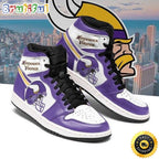 NFL Minnesota Vikings Purple Helmet White Sneaker Air Jordan 1 High Sneakers