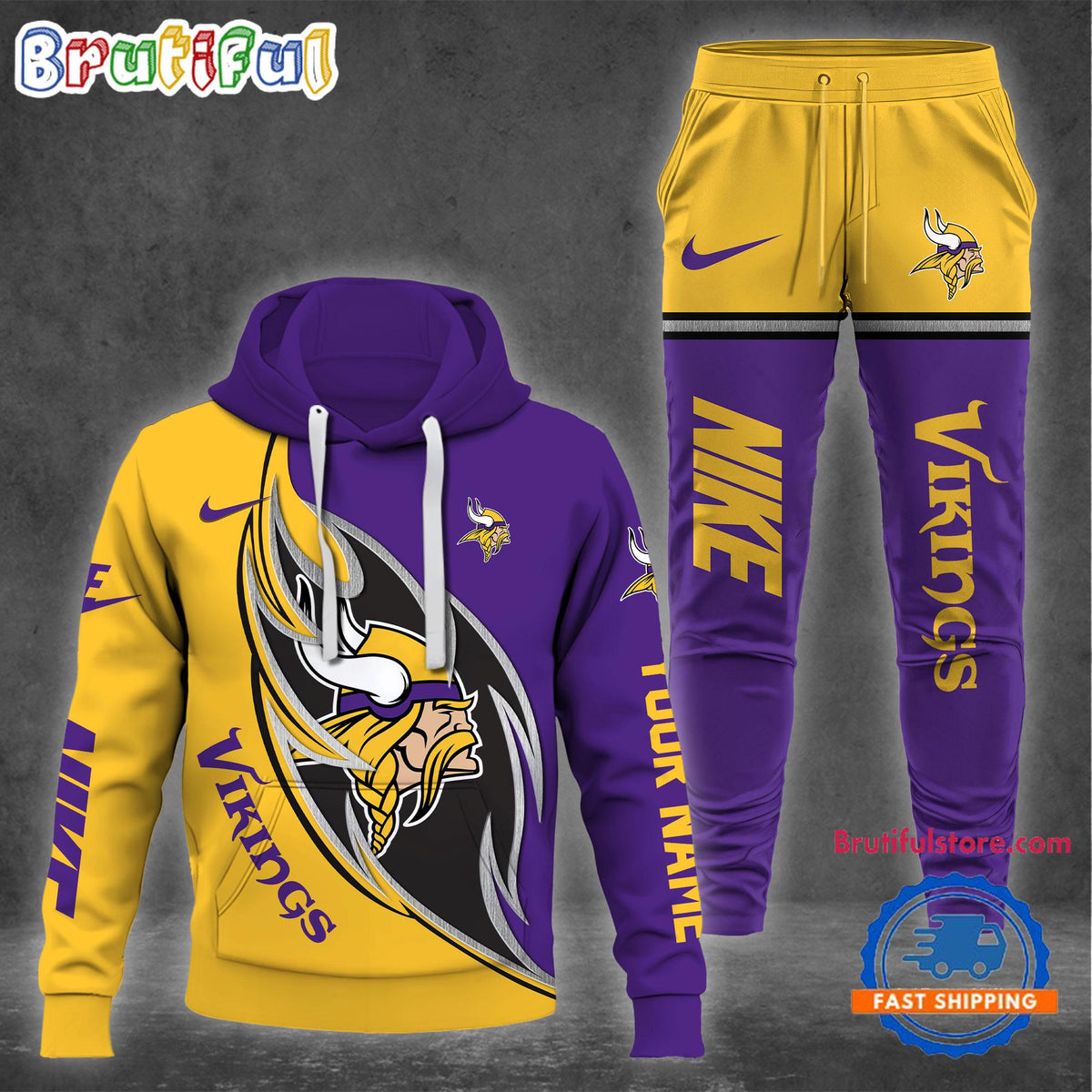 NFL Minnesota Vikings Special Football Team Design Hoodie And Pants