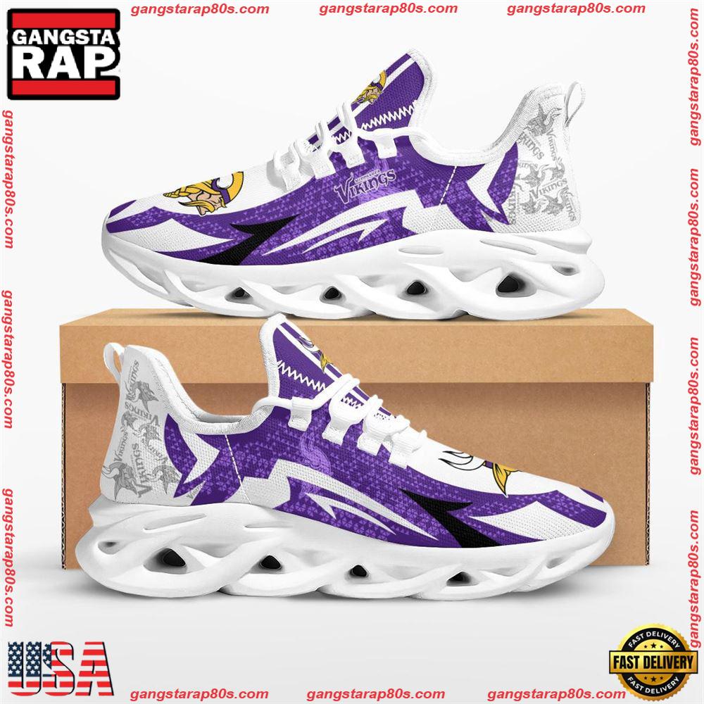 NFL Minnesota Vikings Symbol Geometric Pattern Max Soul Shoes Running Sneakers