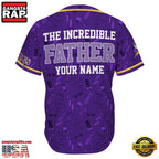 NFL Custom Name Minnesota Vikings The Increadible Father New Design Baseball Jersey Shirt