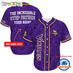 NFL Minnesota Vikings The Increadible Step Father’s Day Baseball Jersey