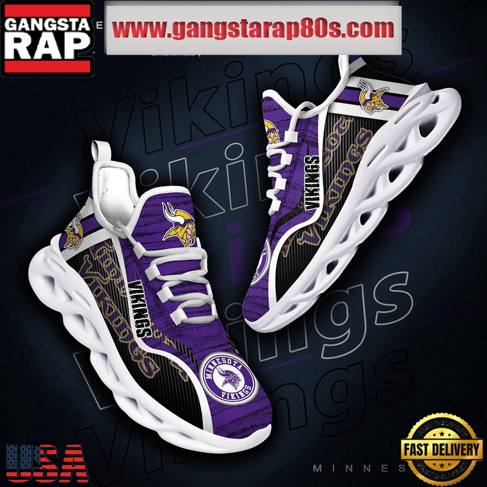 NFL Minnesota Vikings Unique Design Max Soul Shoes Running Sneakers