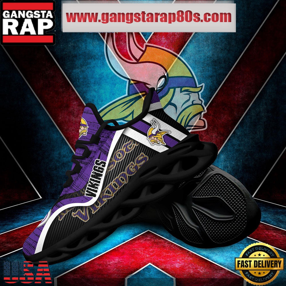 NFL Minnesota Vikings Unique Design Max Soul Shoes Running Sneakers