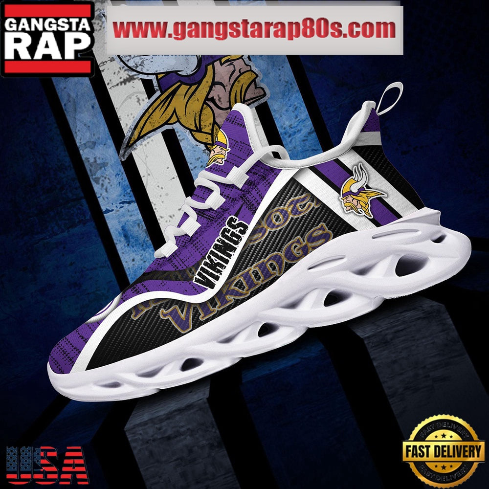 NFL Minnesota Vikings Unique Design Max Soul Shoes Running Sneakers