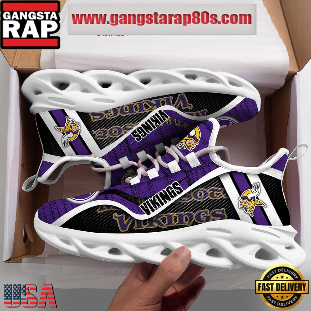 NFL Minnesota Vikings Unique Design Max Soul Shoes Running Sneakers