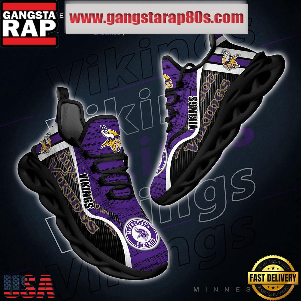NFL Minnesota Vikings Unique Design Max Soul Shoes Running Sneakers