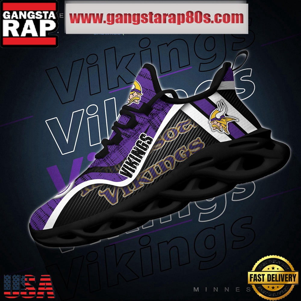 NFL Minnesota Vikings Unique Design Max Soul Shoes Running Sneakers