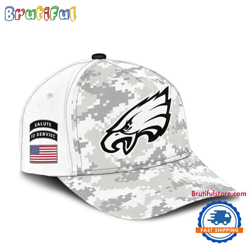 NFL Philadelphia Eagles Arctic Camo 2024 Salute to Service Cap
