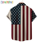 NFL New England Patriots American Flag Summer Button Hawaiian Shirt