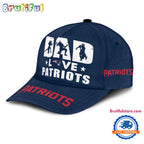 NFL New England Patriots Dad Love Best Father’s Day Baseball Cap