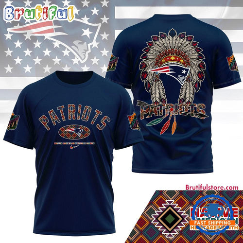 NFL New England Patriots Football Native American Heritage Month Unisex 3D Shirt