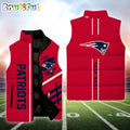NFL New England Patriots Football New Season Personalized Sleeveless Down Puffer Jacket