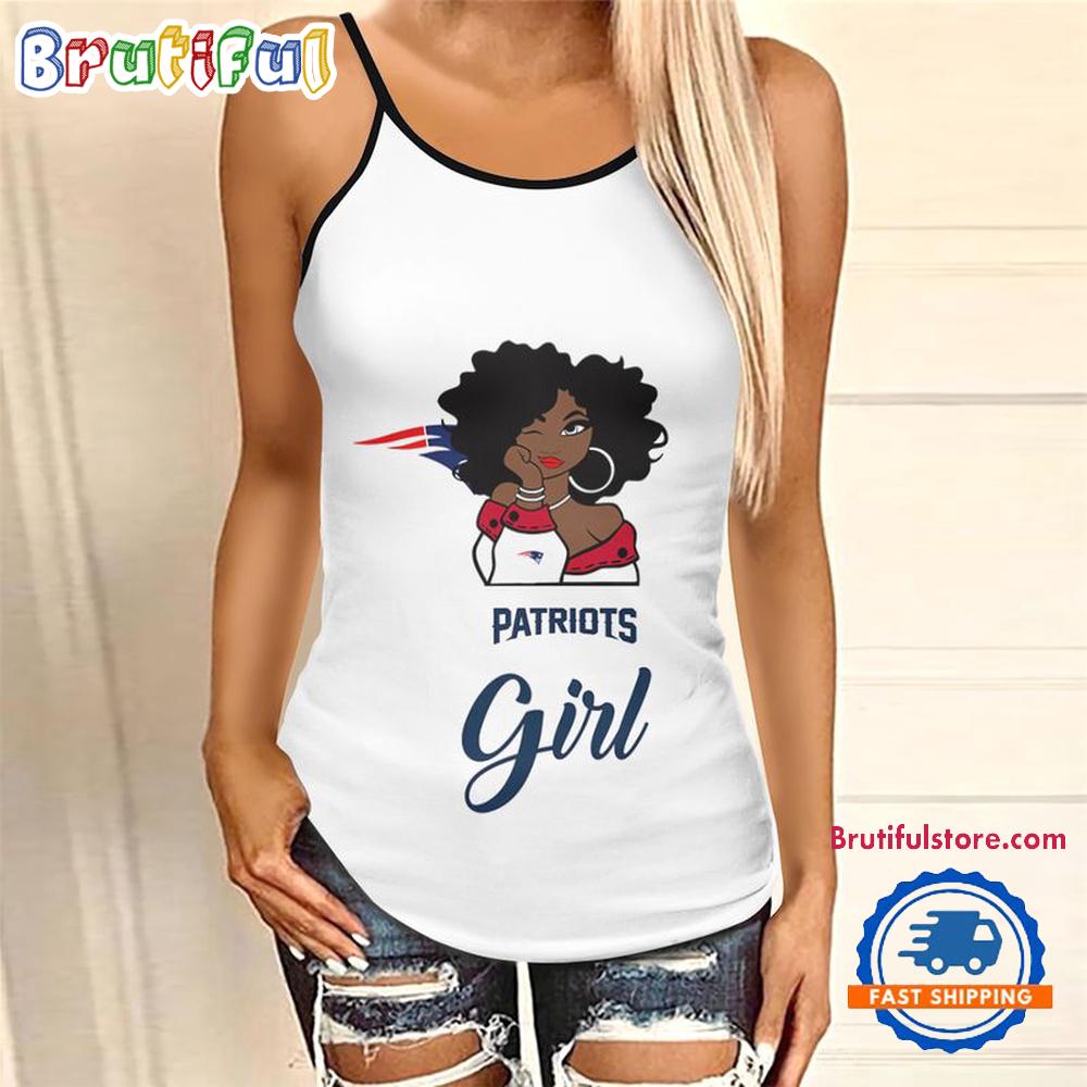 NFL New England Patriots Football Summer Women’s Criss Cross Tank Top