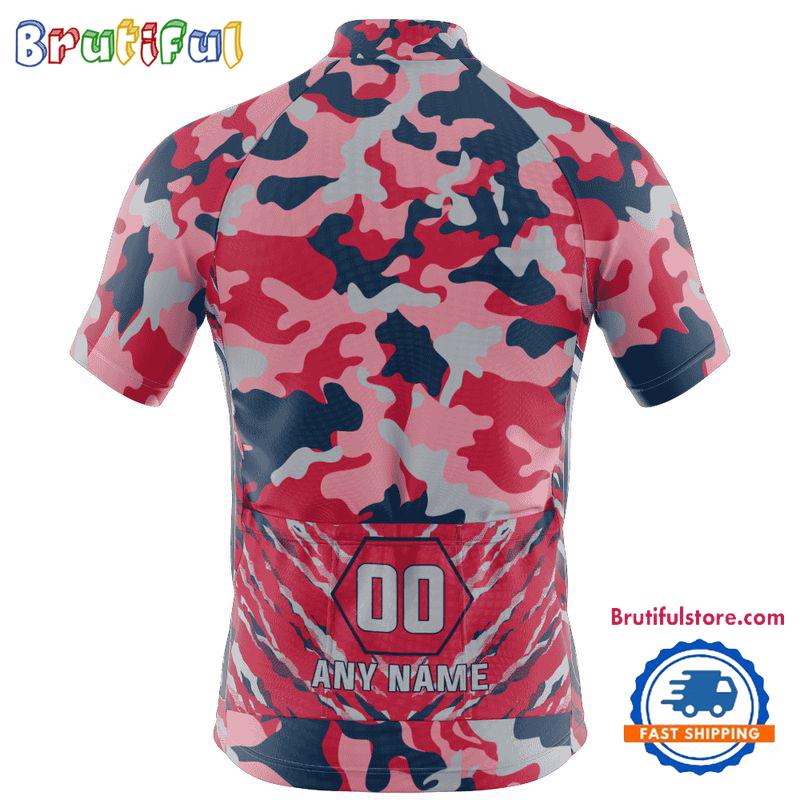 NFL New England Patriots Football Team Colorful Camo Cycling Jersey