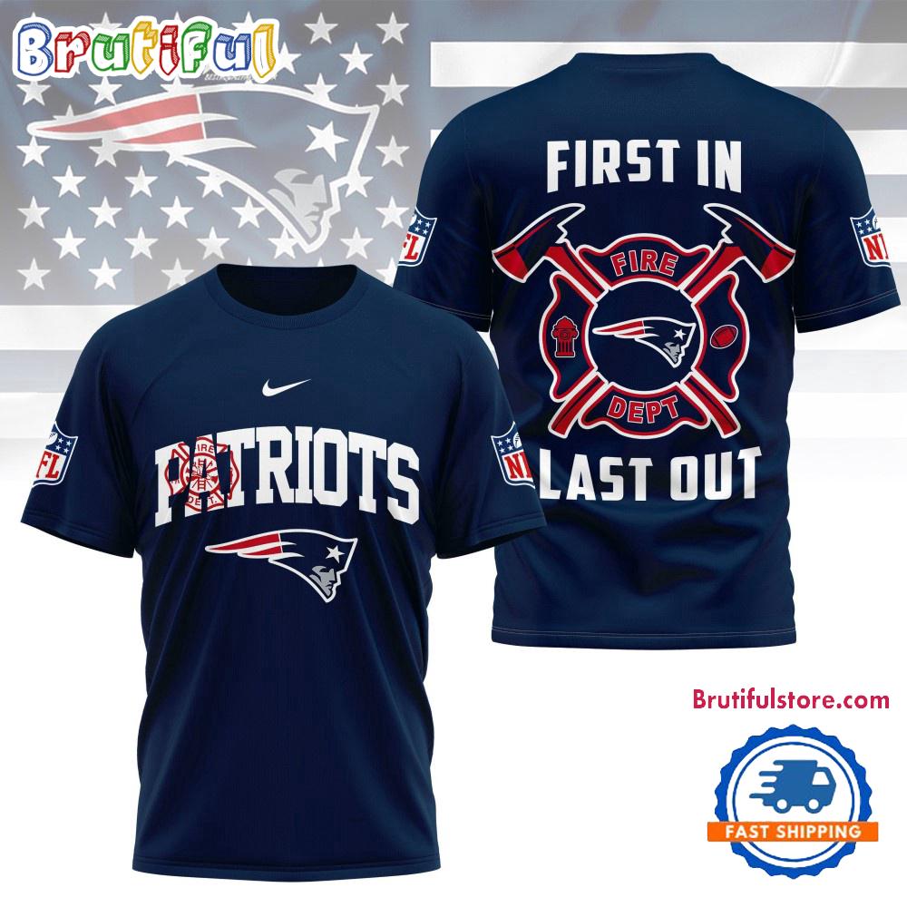 NFL New England Patriots Football Team Fire Dept Design T Shirt