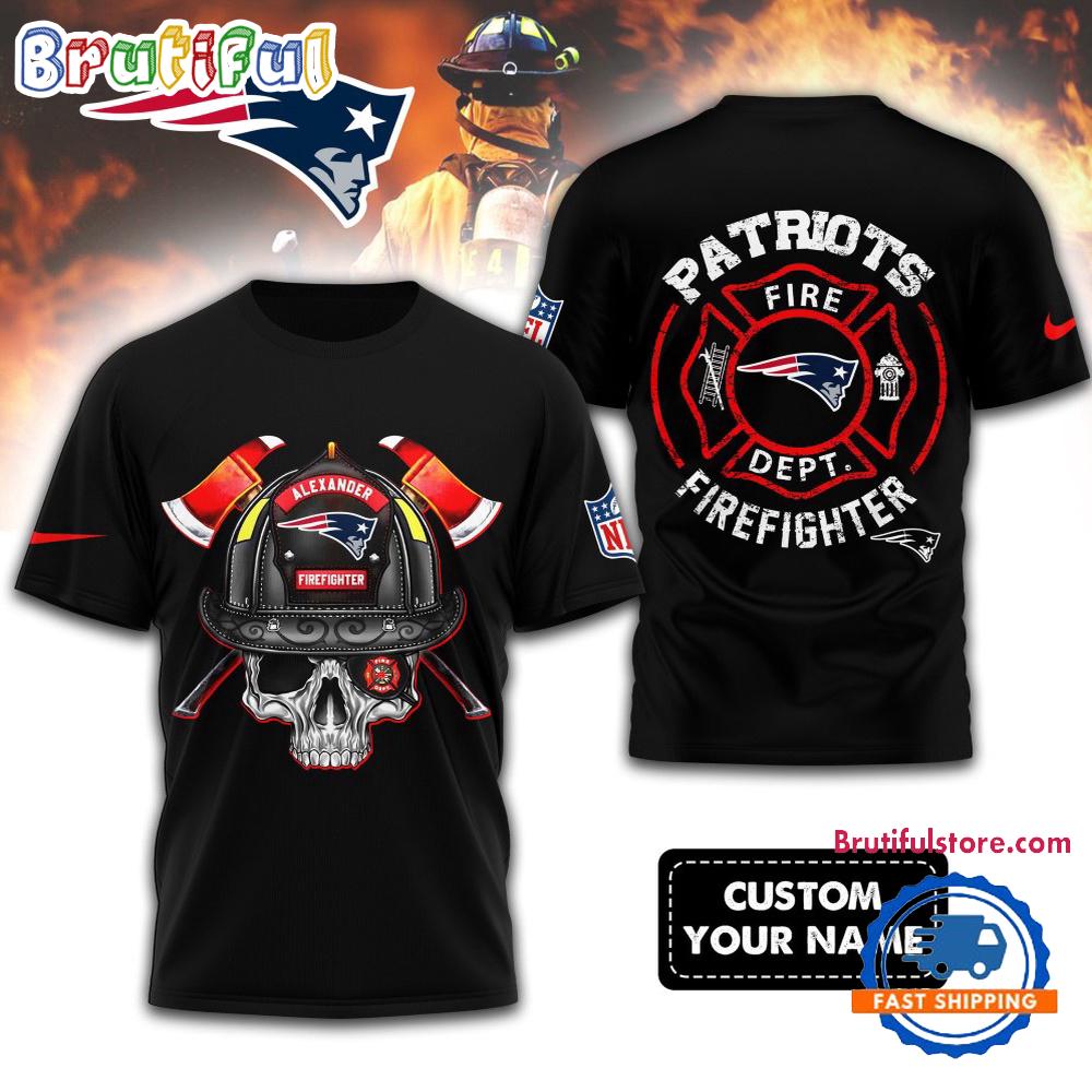 NFL New England Patriots Football Team Fire Fighter Unisex 3D Shirt