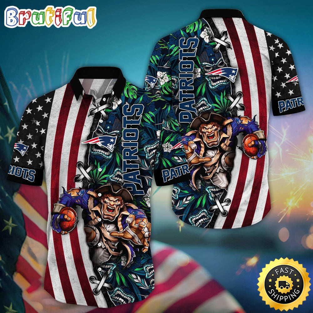 NFL New England Patriots Hawaii Shirt Mascot Aloha Summer Shirt
