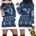 NFL New England Patriots Hoodie Dress Christmas Print 3D Hoodie Women