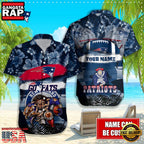NFL New England Patriots Mascot Football Aloha Hawaiian Shirt