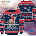 New England Patriots NFL 2024 Merrykissmyass Funny Santa Claus Christmas Ugly Sweater