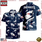 NFL New England Patriots Palm Tree Pattern Hawaii Shirt