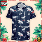 NFL New England Patriots Palm Tree Pattern Hawaii Shirt