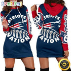 NFL New England Patriots Patriots Nation Hoodie Dress All Over Print For Women Hoodie