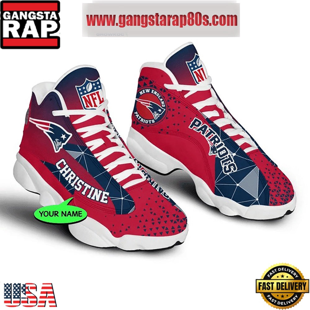 NFL New England Patriots Personalized Air Jordan 13 Sport Shoes