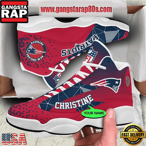 NFL New England Patriots Personalized Air Jordan 13 Sport Shoes