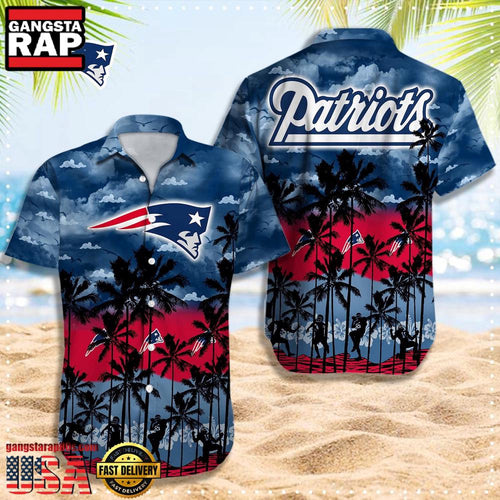 NFL New England Patriots Retro Aloha Shirts For Men Women