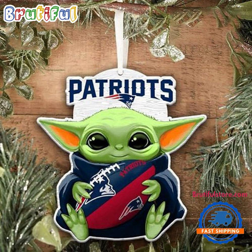 NFL New England Patriots Special Baby Yoda Star Wars Movies Christmas Ornament, Football Christmas Tree Ornament