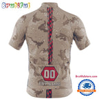 NFL New England Patriots Special Desert Camo Cycling Jersey
