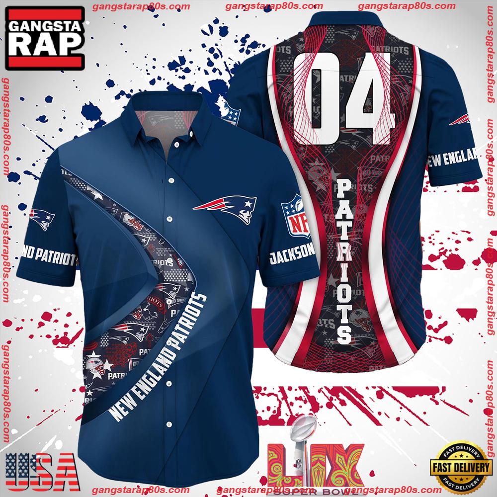 NFL New England Patriots Super Bowl LIX 2025 Custom Aloha Hawaiian Shirt