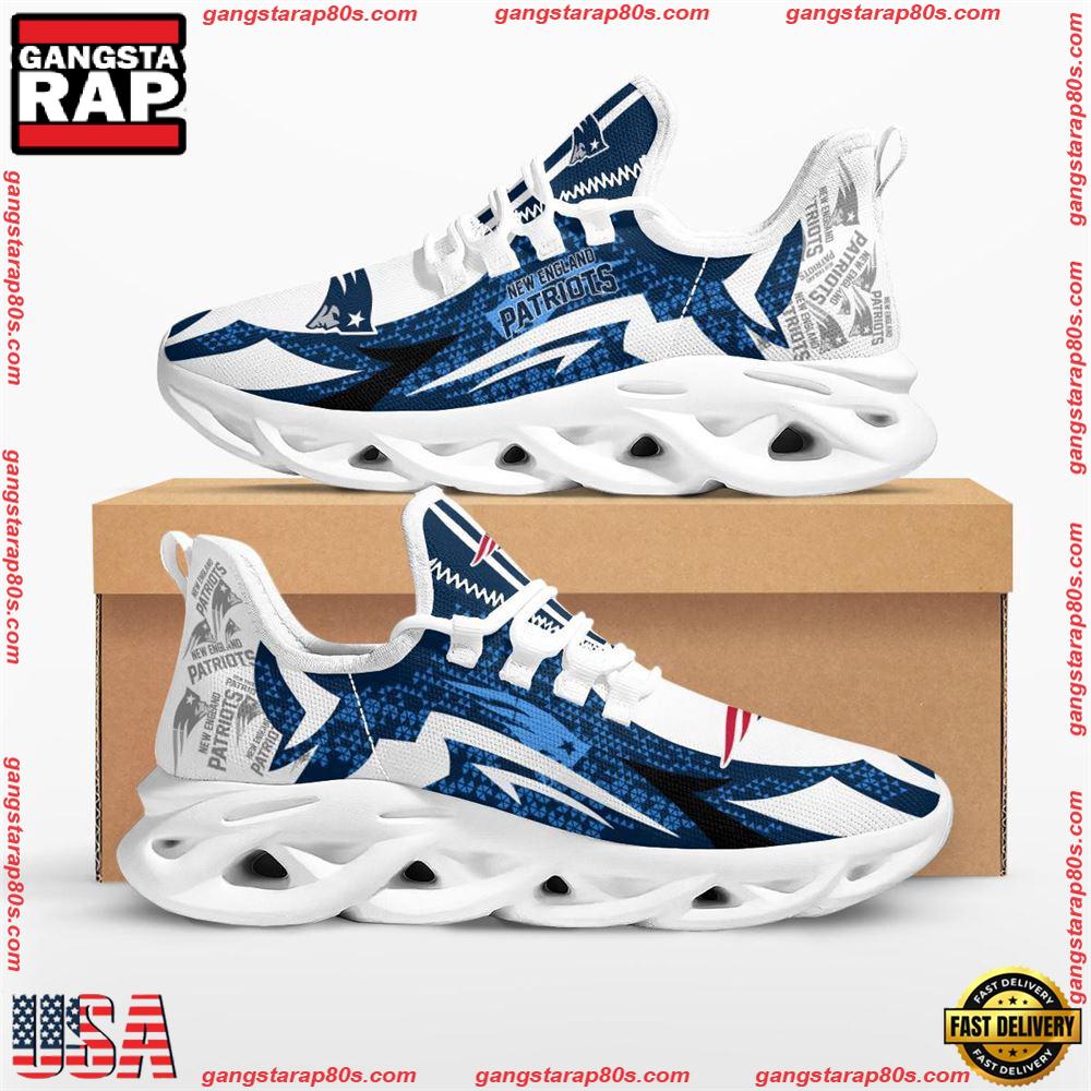 NFL New England Patriots Symbol Geometric Pattern Max Soul Shoes Running Sneakers