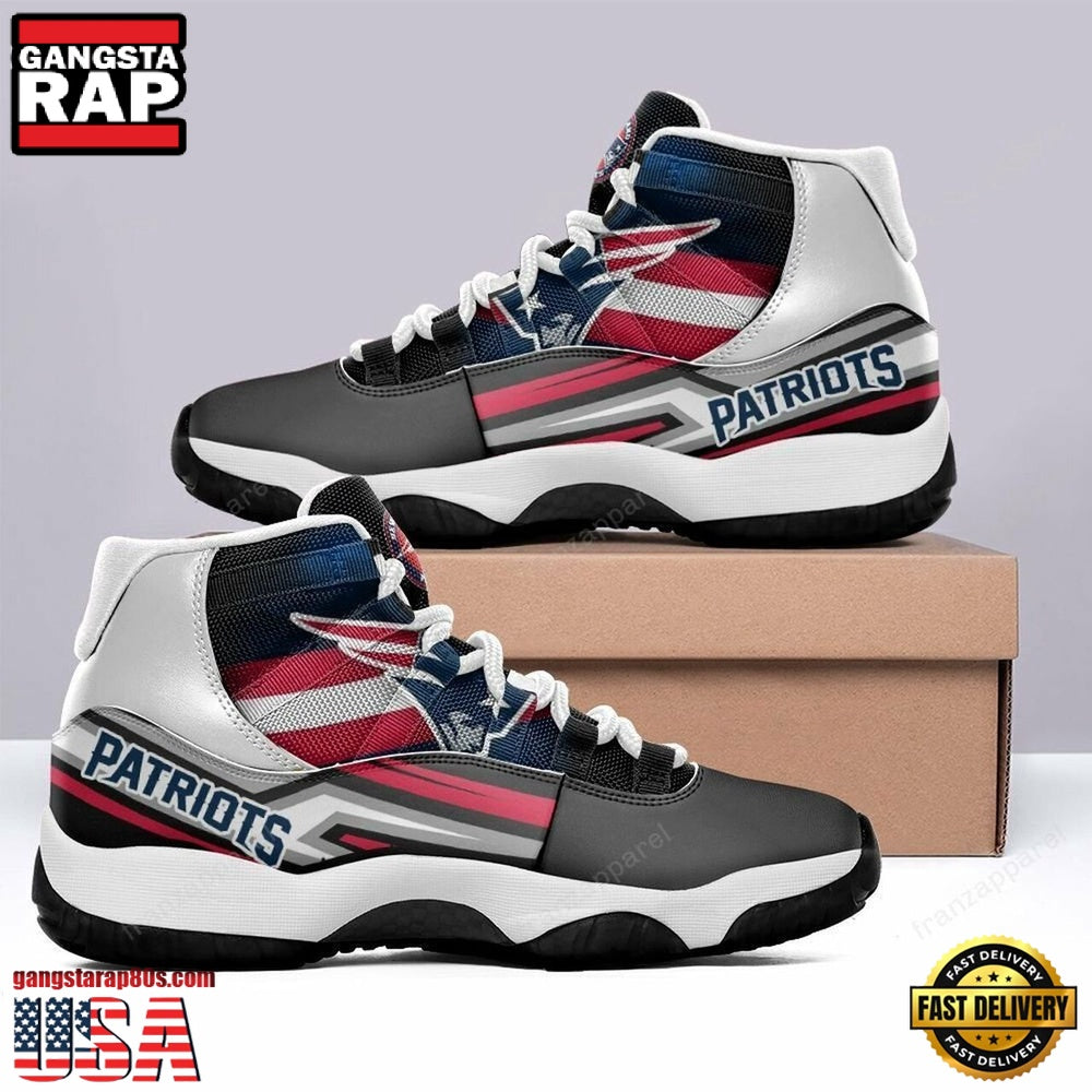 NFL New England Patriots Team Unique Design Air Jordan 11 Shoes