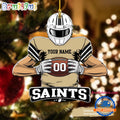NFL New Orlean Saints Special Football Game Player Christmas Ornament