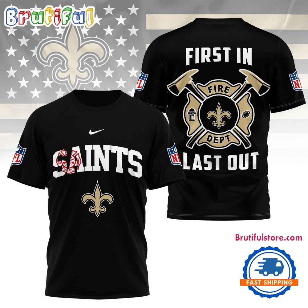 NFL New Orleans Saints 2025 Fire Dept Unisex 3D Shirt