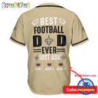 NFL New Orleans Saints Best Dad Ever Baseball Jersey