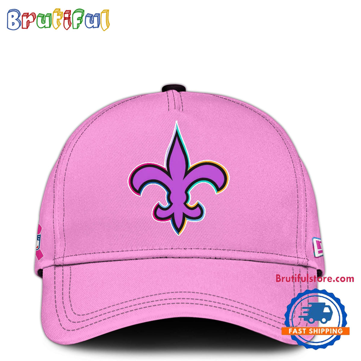 NFL New Orleans Saints Crucial Catch Pink Breast Cancer Awareness Limited Edition Cap