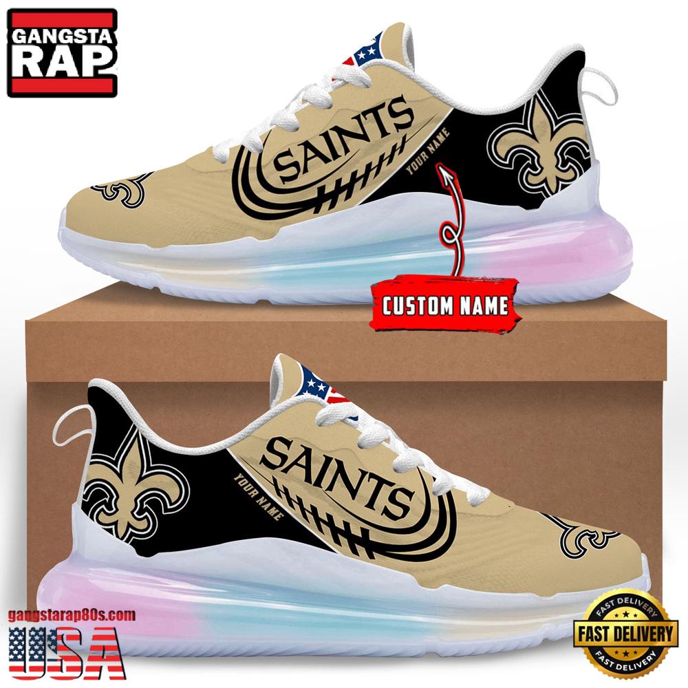NFL New Orleans Saints Custom Rainbow Atmospheric Air Force 1 Sneaker Shoes