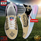 NFL New Orleans Saints Custom Rainbow Atmospheric Air Force 1 Sneaker Shoes
