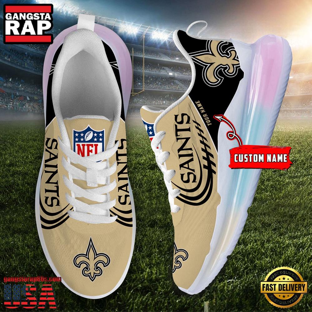 NFL New Orleans Saints Custom Rainbow Atmospheric Air Force 1 Sneaker Shoes
