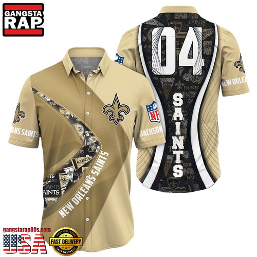NFL New Orleans SaintsCustom Name Number New Design Hawaiian Shirt For Men Women