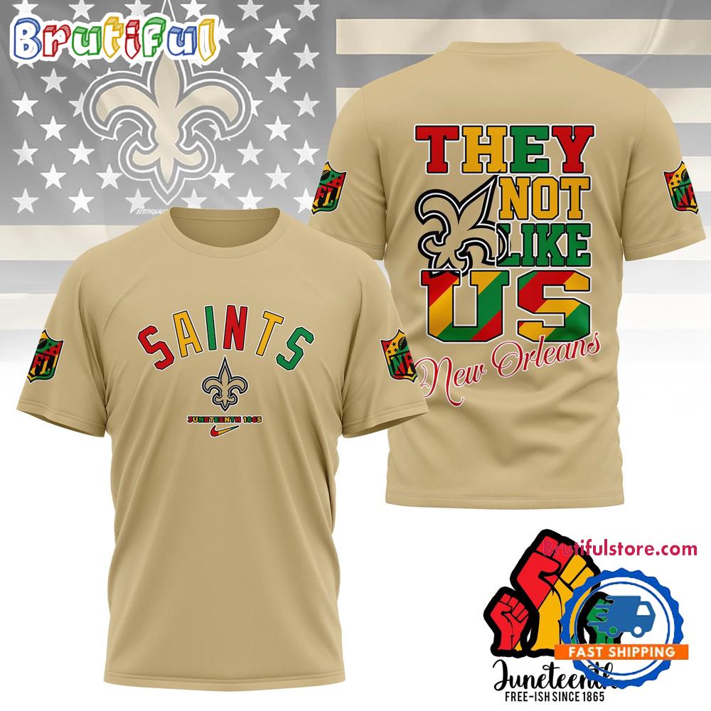 NFL New Orleans Saints Football Team 2025 Juneteenth Freedom Day Unisex 3D Shirt