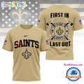 NFL New Orleans Saints Football Team Fire Dept Design T Shirt